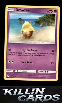 Drowzee 59/149 Pokemon Common SM Base Set Card LP