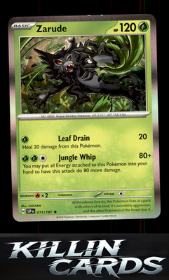 Zarude 011/191 Pokemon Rare SV08: Surging Sparks Card NM