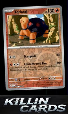 Reverse Holofoil Torkoal 035/198 Pokemon Uncommon SV01: Scarlet & Violet Base Se