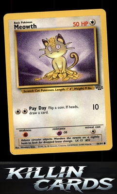 Meowth 56/64 Pokemon Common Jungle Card LP