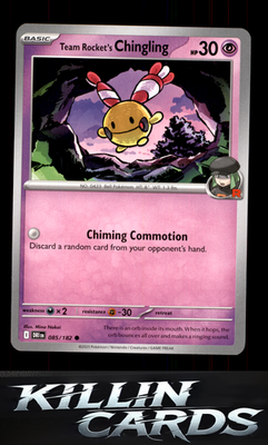 Team Rocket's Chingling 085/182 Pokemon Common SV10: Destined Rivals Card NM