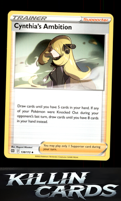 Cynthia's Ambition 138/172 Pokemon Uncommon SWSH09: Brilliant Stars Card NM