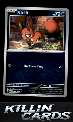 Reverse Holofoil Nickit 089/132 Pokemon Common ME01: Mega Evolution Card NM