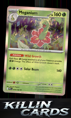 Meganium 010/132 Pokemon Rare ME01: Mega Evolution Card NM
