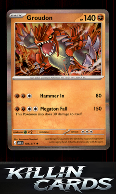 Groudon 108/217 Pokemon Rare ME: Ascended Heroes Card NM