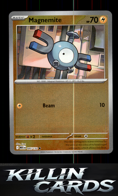 Reverse Holofoil Magnemite 045/132 Pokemon Common ME01: Mega Evolution Card NM
