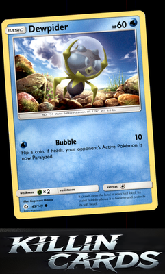 Dewpider 45/149 Pokemon Common SM Base Set Card LP