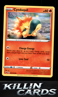 Cyndaquil 023/189 Pokemon Common SWSH10: Astral Radiance Card NM