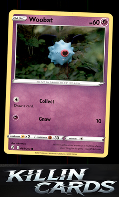 Woobat 068/203 Pokemon Common SWSH07: Evolving Skies Card NM