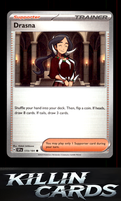 Drasna - 173/191 173/191 Pokemon Common SV08: Surging Sparks Card NM