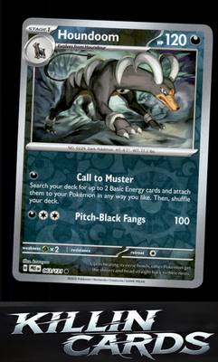 Reverse Holofoil Houndoom 063/131 Pokemon Common SV: Prismatic Evolutions Card N