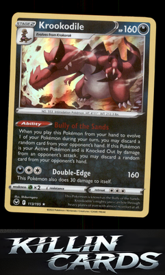 Krookodile 113/195 Pokemon Holo Rare SWSH12: Silver Tempest Card NM