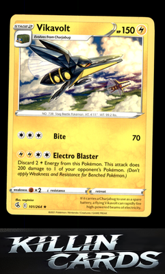 Vikavolt 101/264 Pokemon Rare SWSH08: Fusion Strike Card LP