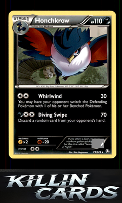 Honchkrow 73/124 Pokemon Rare Dragons Exalted Card NM