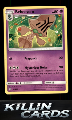 Beheeyem 91/236 Pokemon Rare SM - Unified Minds Card NM