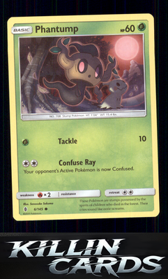 Phantump 6/145 Pokemon Common SM - Guardians Rising Card NM