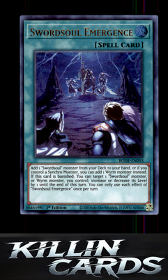 1st Edition Swordsoul Emergence BODE-EN053 YuGiOh Ultra Rare Burst of Destiny Ca