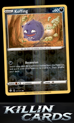 Reverse Holofoil Koffing 041/072 Pokemon Common Shining Fates Card NM