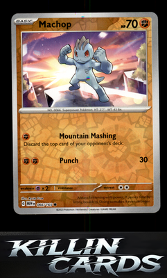Reverse Holofoil Machop 066/165 Pokemon Common SV: Scarlet & Violet 151 Card NM