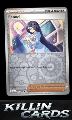 Reverse Holofoil Fennel 082/086 Pokemon Uncommon SV: Black Bolt Card NM