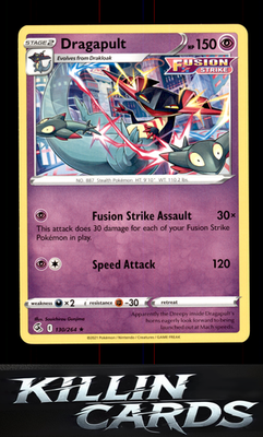 Dragapult 130/264 Pokemon Holo Rare SWSH08: Fusion Strike Card NM