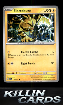 Electabuzz 125/165 Pokemon Common SV: Scarlet & Violet 151 Card NM