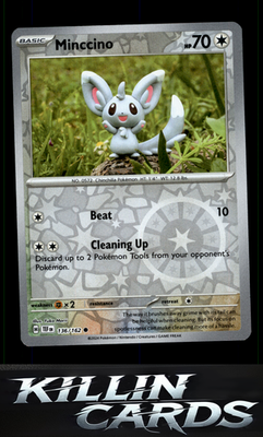 Reverse Holofoil Minccino - 136/162 136/162 Pokemon Common SV05: Temporal Forces