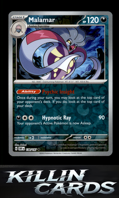 Reverse Holofoil Malamar 138/197 Pokemon Uncommon SV03: Obsidian Flames Card NM