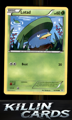 Lotad 10/160 Pokemon Common XY - Primal Clash Card NM