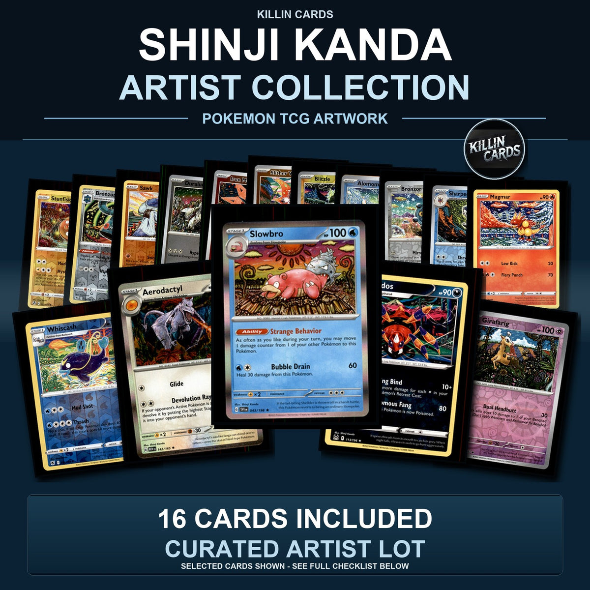 Pokemon TCG Shinji Kanda Artist Collection 16 Cards Lot