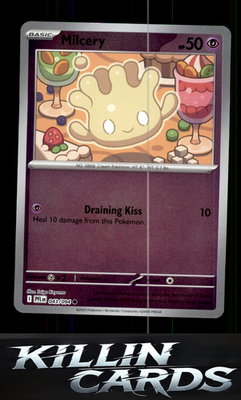 Reverse Holofoil Milcery 043/094 Pokemon Common ME02: Phantasmal Flames Card NM