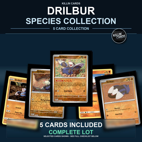 Pokemon TCG Drilbur Species Collection 5 Different Cards