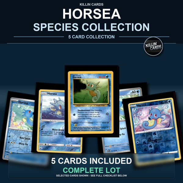 Pokemon TCG Horsea Species Collection 5 Different Cards