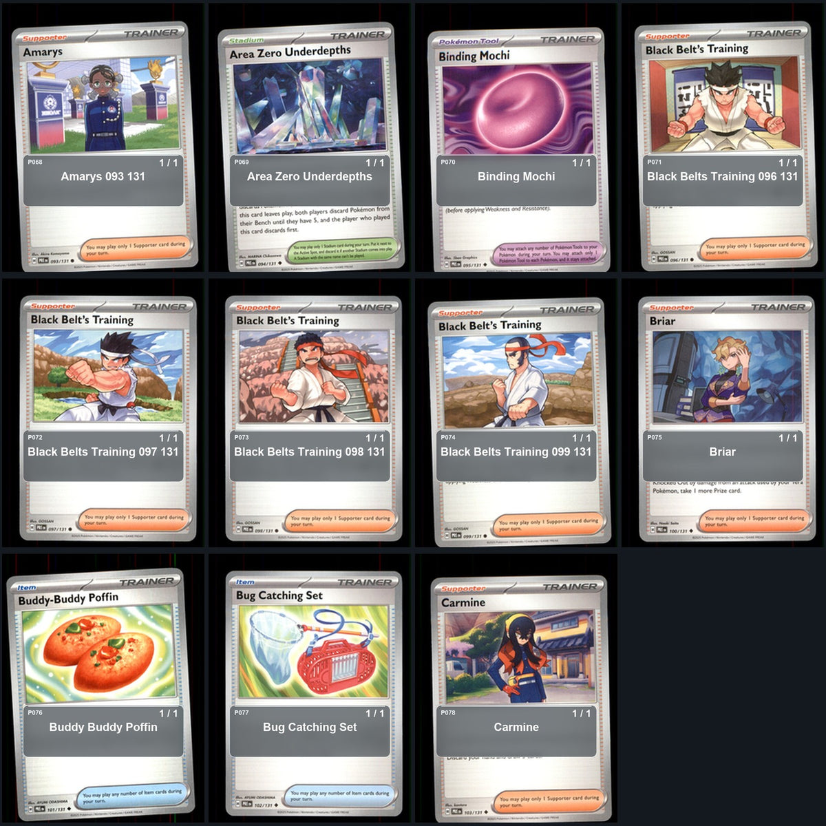 Pokemon TCG SV: Prismatic Evolutions C/UC/R Standard Set 95 Cards