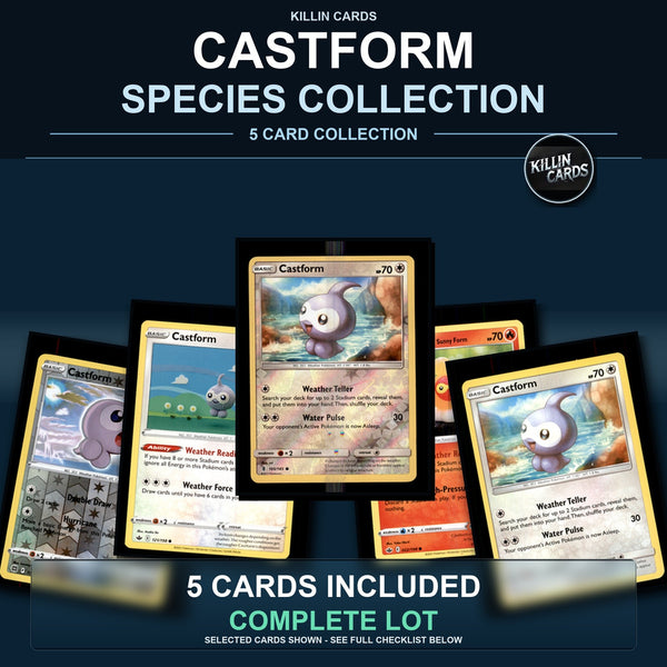 Pokemon TCG Castform Species Collection 5 Different Cards