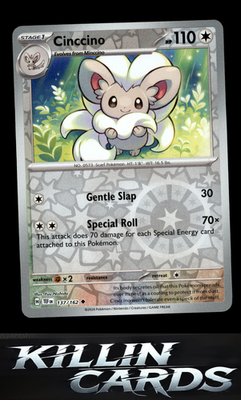 Reverse Holofoil Cinccino - 137/162 137/162 Pokemon Uncommon SV05: Temporal Forc