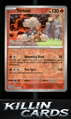 Reverse Holofoil Torkoal - 030/167 030/167 Pokemon Common SV06: Twilight Masquer