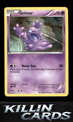 Grimer 52/99 Pokemon Common Next Destinies Card NM