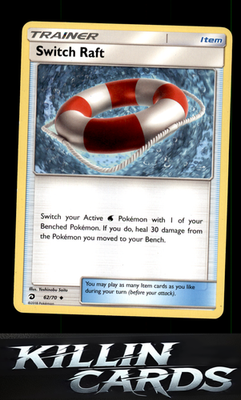 Switch Raft 62/70 Pokemon Uncommon Dragon Majesty Card LP