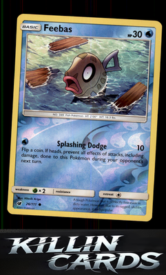 Reverse Holofoil Feebas 26/111 Pokemon Common SM - Crimson Invasion Card NM