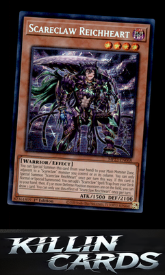 1st Edition Scareclaw Reichheart MP23-EN068 YuGiOh Prismatic Secret Rare 25th An
