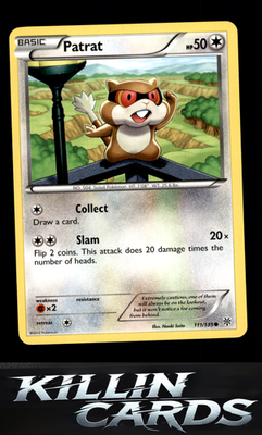 Patrat (111) 111/135 Pokemon Common Plasma Storm Card LP