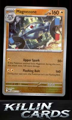 Reverse Holofoil Magnezone 047/132 Pokemon Uncommon ME01: Mega Evolution Card NM