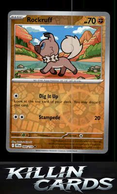 Reverse Holofoil Rockruff 084/159 Pokemon Common SV09: Journey Together Card NM