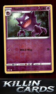 Reverse Holofoil Haunter 056/198 Pokemon Uncommon SWSH06: Chilling Reign Card NM