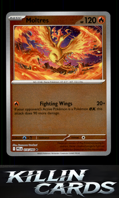 Reverse Holofoil Moltres 014/094 Pokemon Rare ME02: Phantasmal Flames Card NM