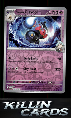 Reverse Holofoil Steven's Claydol 084/182 Pokemon Uncommon SV10: Destined Rivals