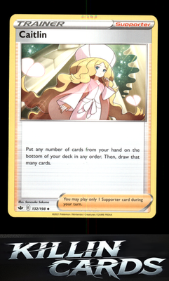 Caitlin 132/198 Pokemon Uncommon SWSH06: Chilling Reign Card NM