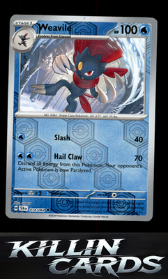 Reverse Holofoil Weavile 014/064 Pokemon Uncommon SV: Shrouded Fable Card NM