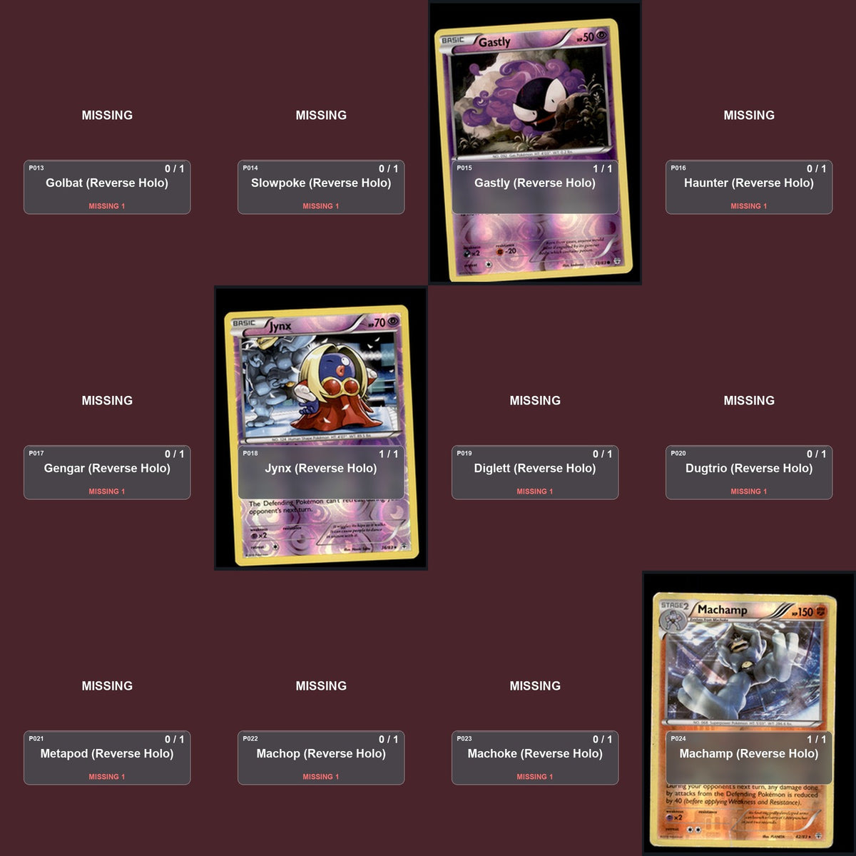 Pokemon TCG Generations Reverse Holo Master Set 9 Reverse Holo Card Collection